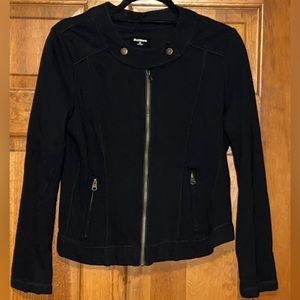 Ruff Hewn Black Zip Up Jacket | Medium